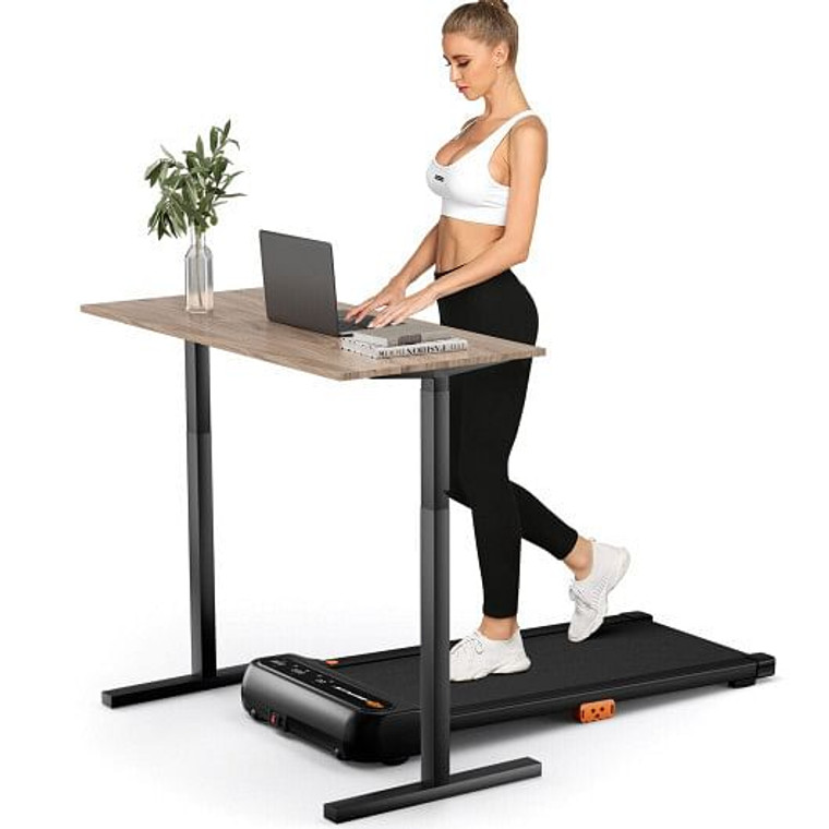 Under Desk Walking Pad Treadmill for Home/Office with Watch-Like Remote Control - Color: Black D681-SP38104US