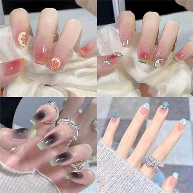 Multiple Patterns Detachable Manicure Sheet Fake Nail Wholesale Nail Stickers A392-nstr0001