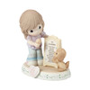 Front angle view of Precious Moments Brunette Girl with Ice Cream, Growing in Grace, Age 11, Figurine, 154038B.