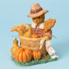 Cherished Teddies Pilgrim Bear with Harvest Thanksgiving Figurine