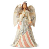 Heartwood Creek White Woodland Patriotic Angel Figurine by Jim Shore