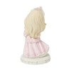 Back view of Precious Moments Growing in Grace Age 16 Blonde Girl in Tiara Birthday Figurine, 162015.