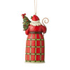 Back view of Country Living Santa with Tree Christmas Ornament by Jim Shore, 6007451.