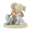 Side view of Precious Moments Couple with Baby Stroller Figurine, 213012.