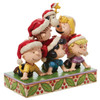 Front right view of Peanuts Christmas Holiday Pyramid Statue by Jim Shore, 6008953.