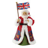 Possible Dreams British Cup of Tea Santa by Jim Shore with flag held high, 6008573.