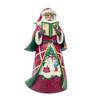 Front view of Heartwood Creek 16th Annual Caroling Santa Claus Christmas Figurine by Jim Shore, 6010813.