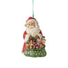 Front angled view of Heartwood Creek Worldwide Event Santa Christmas Ornament by Jim Shore, 6010832.