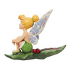 Back left view of Disney Traditions Tinker Bell Sitting on Holly Figurine by Jim Shore, 6010874.