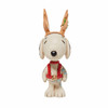 Front view of Peanuts by Jim Shore Snoopy Reindeer Mini Figurine, 6010327.