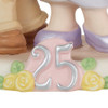 Close-up of the 25 on the base of the Precious Moments 'Twenty-five Happy Years Together' 25th Anniversary Figurine, 223017.