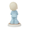 Back view of the Precious Moments 'Blessings On Your Communion' Blonde / Light Skin Boy Figurine, 222022.