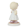 Back view of the Precious Moments 'Blessings On Your Communion' Blonde / Light Skin Girl Figurine, 222021.