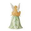Back view of the Heartwood Creek White Woodland Fairy in Leaf Skirt Figurine by Jim Shore, 6011626.