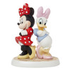 Front right angle view of the Disney Showcase Best Friends Forever Minnie Mouse and Daisy Duck Figurine by Precious Moments, 211701.
