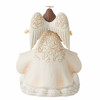 Back view of the Heartwood Creek White Woodland Angel with Open Coat Figurine by Jim Shore, 6012678.