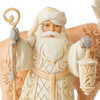 Close-up of Santa on the Heartwood Creek White Woodland Santa with Moose Christmas Figurine by Jim Shore, 6012676.
