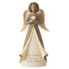 Front view of the Foundations Grandmother African American Angel Figurine, 6013083.