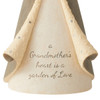 Close-up view of the message on the Foundations Grandmother African American Angel Figurine, 6013083.