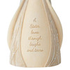 Close-up view of the message on the front of the Foundations Sister Angel Figurine, 6013013.