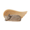 Front view of the Foundations Cat in Heaven Angel Figurine, 6013036.