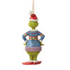 Back view of the Grinch in Ugly Christmas Sweater 2023-Dated Ornament by Jim Shore, 6012707.