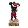 Back view of the Disney Traditions Santa Mickey Mouse with Gift Figurine by Jim Shore, 6013060.