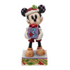 Front view of the Disney Traditions Santa Mickey Mouse with Gift Figurine by Jim Shore, 6013060.