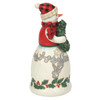 Right side view of the Heartwood Creek Highland Glen Snowman with Vest Figurine by Jim Shore, 6012866.