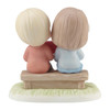 Back view of the Precious Moments 'You're One In A Melon' Summer Couple with Watermelon Figurine, 213003.