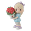 Front view of the Precious Moments 'My Love For You Continues to Grow' Blonde Girl Figurine, 212001.