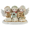 Front view of the Precious Moments Christmas Angels Figurine - 'Joyeux Noel' Limited Edition, 231035.