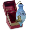 Satin-lined gift box view of the Precious Moments Ne'Qwa 'We Wish You A Meow-y Christmas' Kitten Ornament, 7231136.