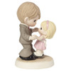 Front view of the Precious Moments Father Dancing with Daughter Figurine, 183006.