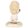 Back view of the Precious Moments Girl with Bible and Compass Confirmation Figurine, 192002.