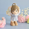 Lifestyle view of the Precious Moments Girl with Rose Boquet for Mom Love You Bunches Figurine, 183004.