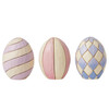 View of three removable Easter Eggs.