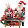 Possible Dreams Santa Mrs. Claus Wrapping Presents 9in Christmas Figurine, 6013918.