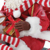 Close-up of the presents on Santa's lap.