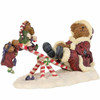 Boyds Bearstone Santa Bear with Jingle, Jangle and Joe Seesaw Figurine 228439 - Vintage 2004 Warehouse Find