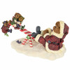 Boyds Bearstone Santa Bear with Jingle, Jangle and Joe Seesaw Figurine 228439 - Vintage 2004 Warehouse Find