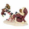 Boyds Bearstone Santa Bear with Jingle, Jangle and Joe Seesaw Figurine 228439 - Vintage 2004 Warehouse Find
