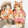 My Blushing Bunnies 'Tea For Two' Bench Figurine 351105L - Vintage 1998 Release