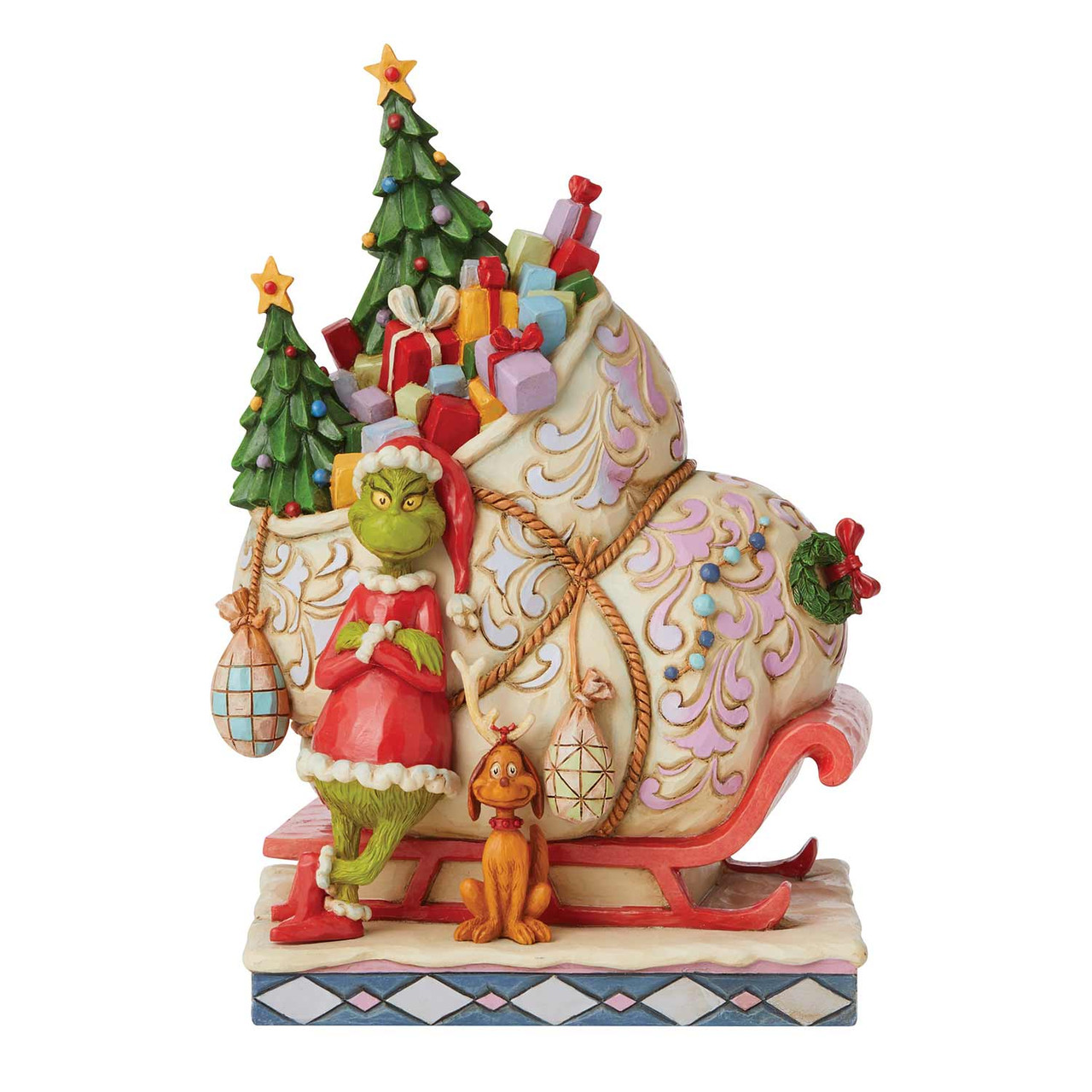 Grinch and Max with Sleigh Statue by Jim Shore, 6008884