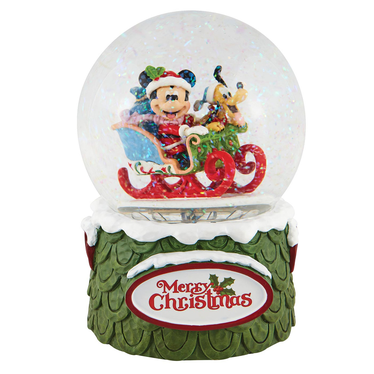 【ディズニークラッシック】MusicalWaterball Disney Traditions Mickey and Pluto Christmas Musical Waterball