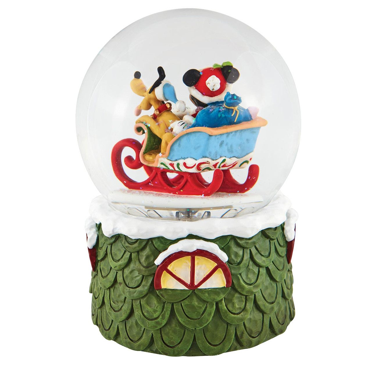 【ディズニークラッシック】MusicalWaterball Disney Traditions Mickey and Pluto Christmas Musical Waterball
