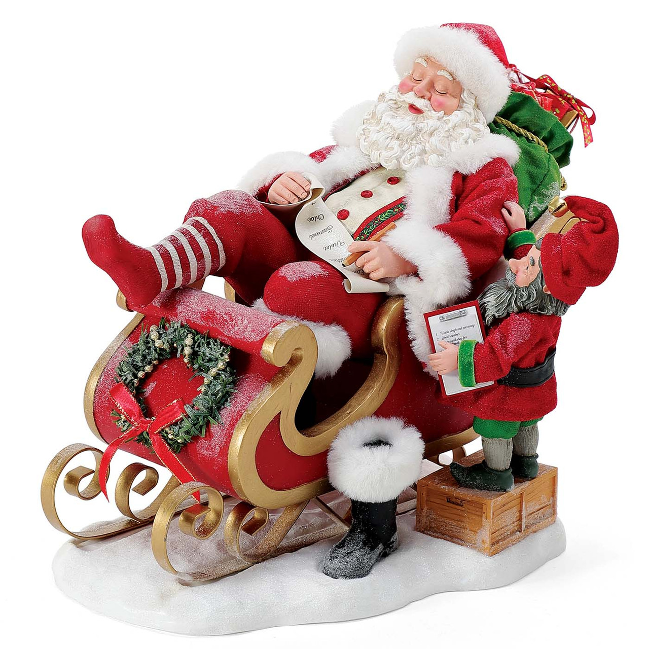 Possible Dreams A Long Winter's Night Sleeping Santa Figurine