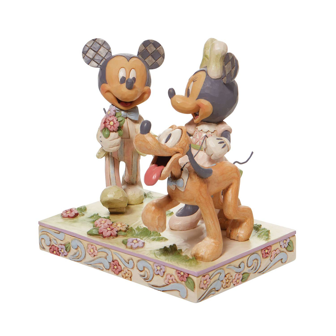 Disney Traditions White Woodland Mickey & Minnie Statue, 6010101