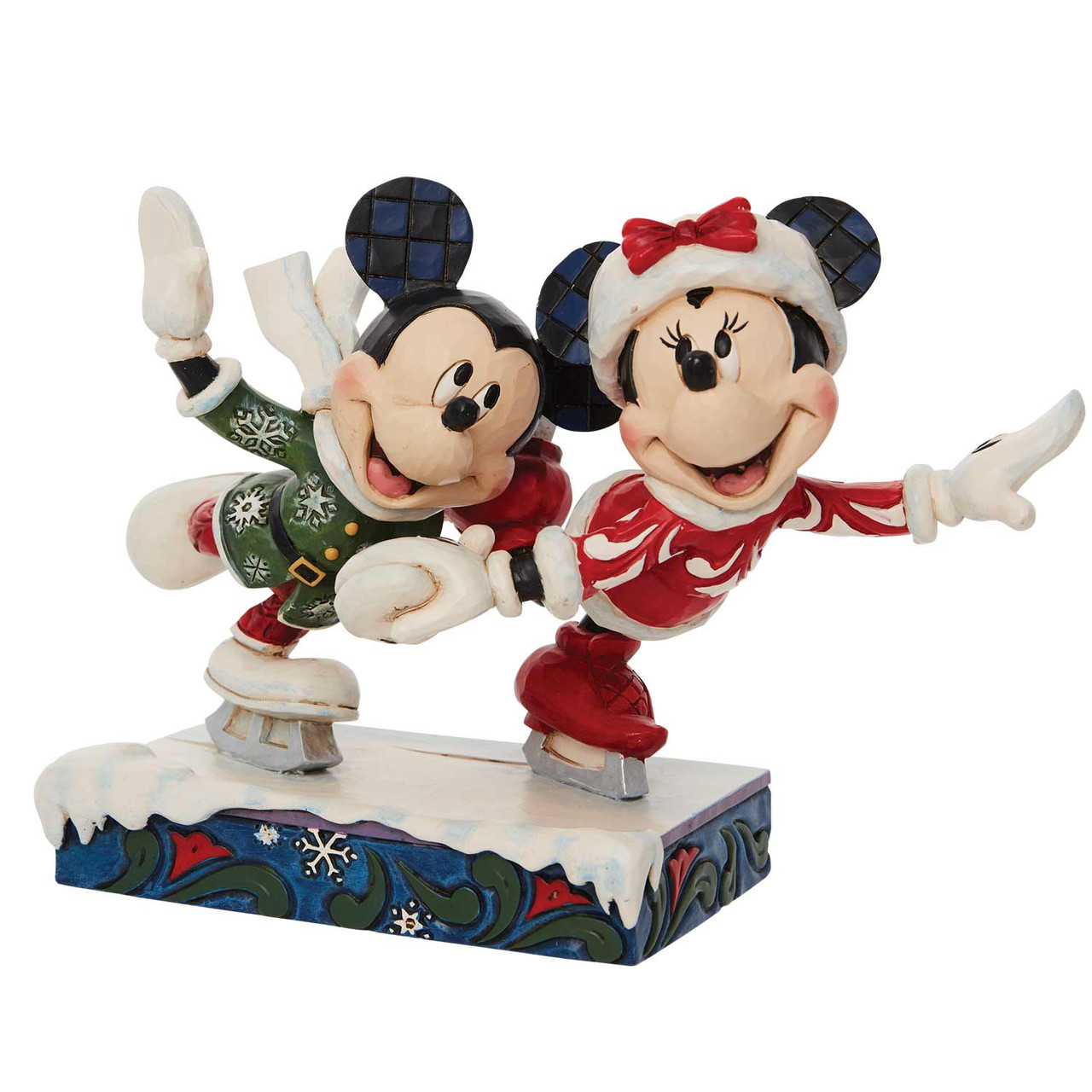 Disney Traditions Minnie and Mickey Ice Skating Figurine by Jim