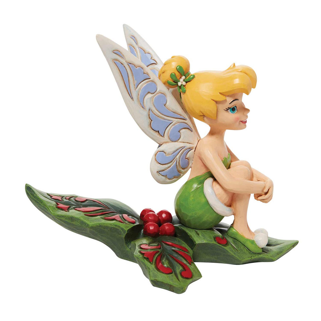 Disney Traditions Tinkerbell Sitting on Holly 5in